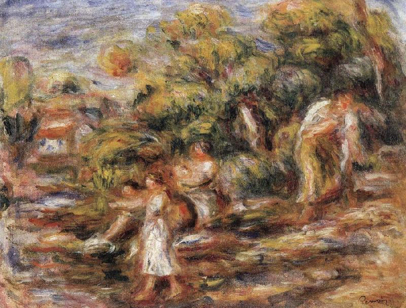 Pierre Renoir The Washerwomen china oil painting image